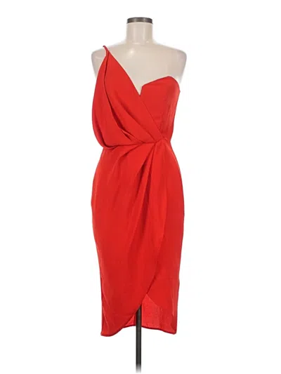 Pre-owned Asos Design Cocktail Dress In Red