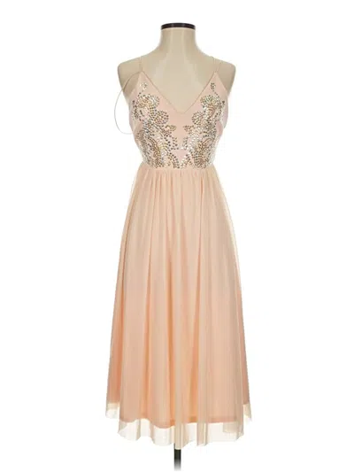 Pre-owned Asos Design Cocktail Dress In Tan