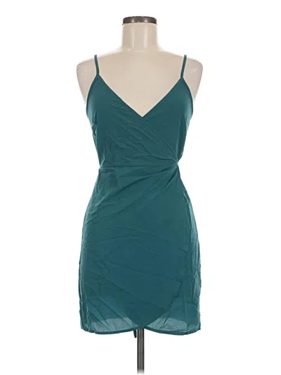 Pre-owned Asos Design Cocktail Dress In Teal