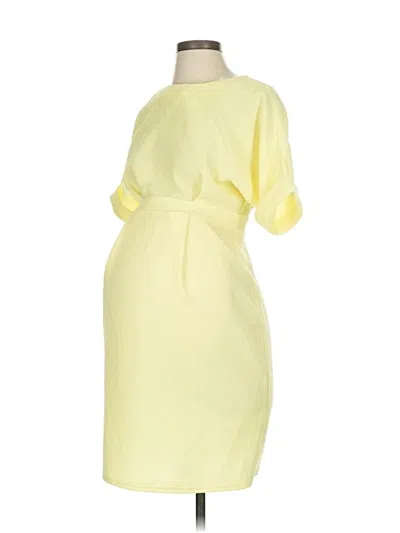 Asos Design Cocktail Dress In Yellow