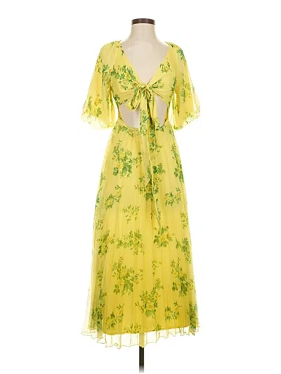 Pre-owned Asos Design Cocktail Dress In Yellow