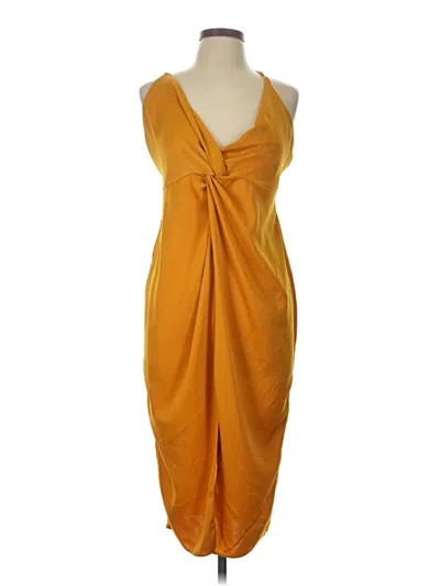 Pre-owned Asos Design Cocktail Dress In Yellow
