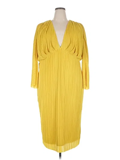 Pre-owned Asos Design Cocktail Dress In Yellow