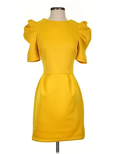 Pre-owned Asos Design Cocktail Dress In Yellow