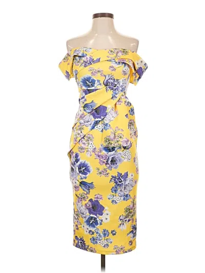Pre-owned Asos Design Cocktail Dress In Yellow
