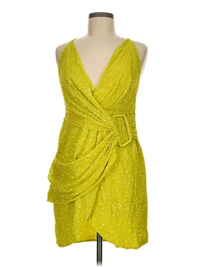 Pre-owned Asos Design Cocktail Dress In Yellow