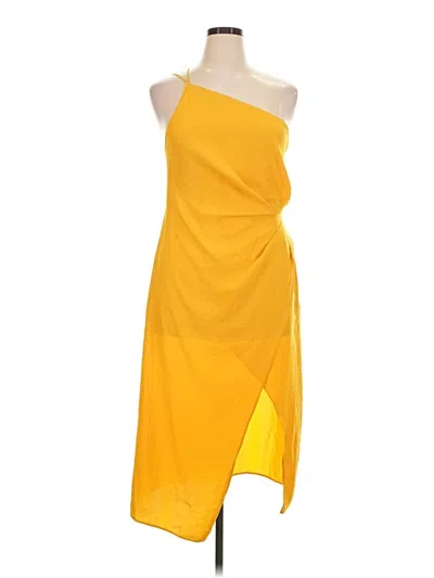 Pre-owned Asos Design Cocktail Dress In Yellow