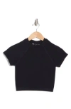 Asos Design Fitted Crop T-shirt In Black In Black