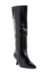 Asos Design Crimson Kitten Heel Knee High Boot