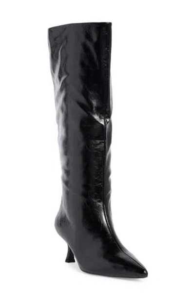 Asos Design Crimson Kitten Heel Knee High Boot
