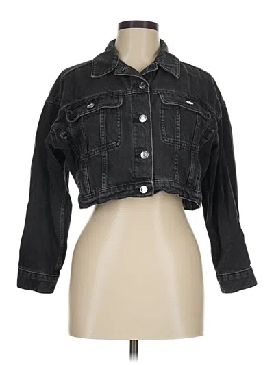 Pre-owned Asos Design Denim Jacket In Black