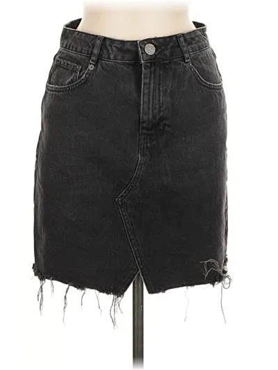 Pre-owned Asos Design Denim Skirt In Black