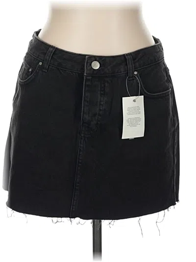 Asos Design Denim Skirt In Black