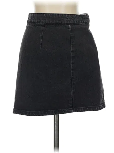 Pre-owned Asos Design Denim Skirt In Black