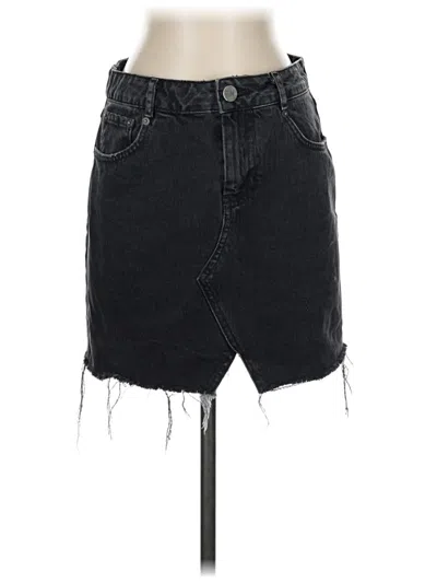 Pre-owned Asos Design Denim Skirt In Black