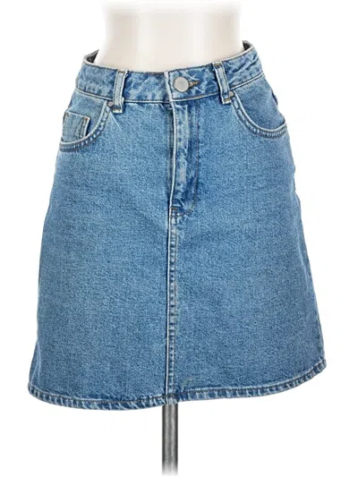 Pre-owned Asos Design Denim Skirt In Blue