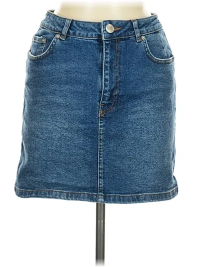 Pre-owned Asos Design Denim Skirt In Blue