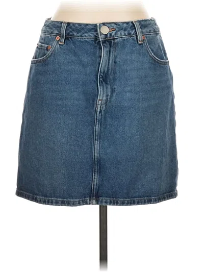 Pre-owned Asos Design Denim Skirt In Blue