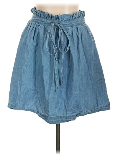 Pre-owned Asos Design Denim Skirt In Blue