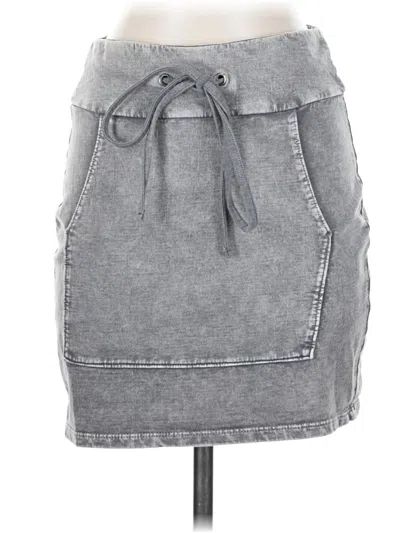 Pre-owned Asos Design Denim Skirt In Gray