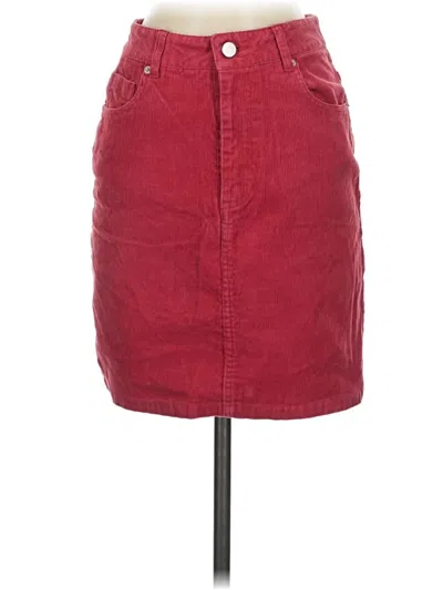 Pre-owned Asos Design Denim Skirt In Red