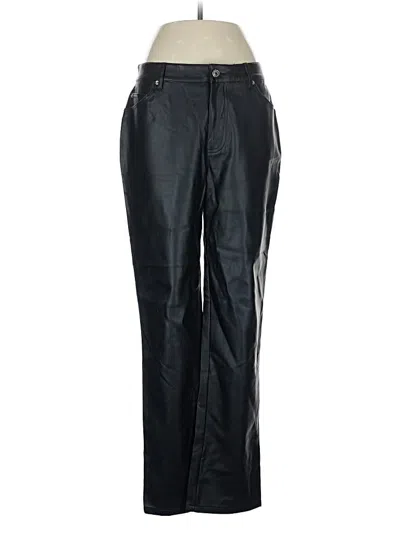 Pre-owned Asos Design Faux Leather Pants In Black