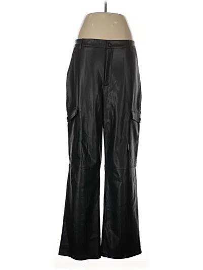Pre-owned Asos Design Faux Leather Pants In Black