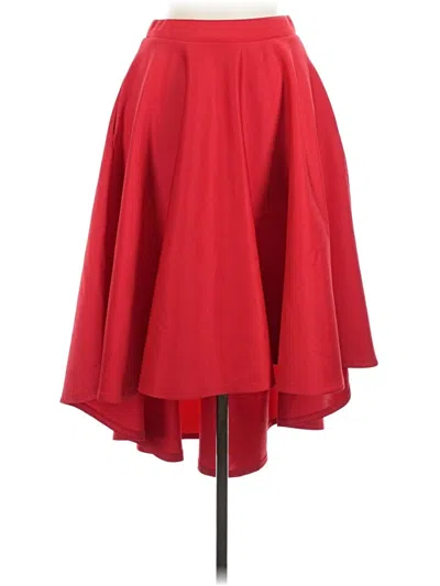 Pre-owned Asos Design Formal Skirt In Red