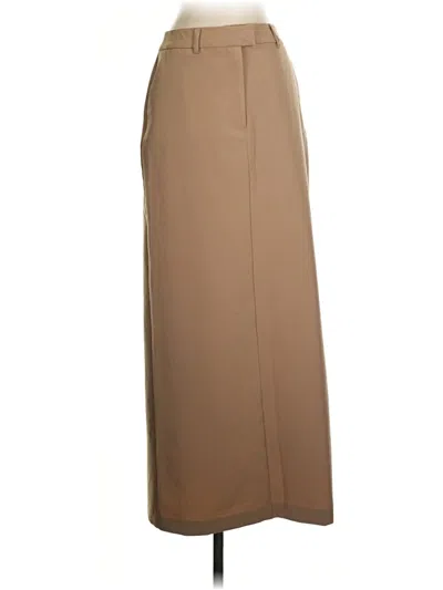 Pre-owned Asos Design Formal Skirt In Tan