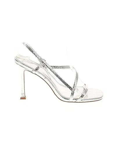 Pre-owned Asos Design Heels In Silver