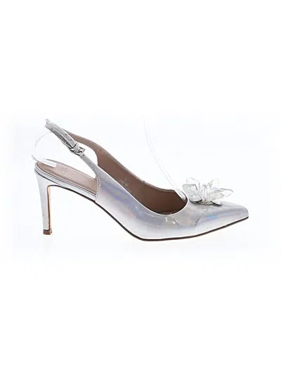 Pre-owned Asos Design Heels In Silver