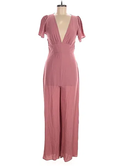 Asos Design Jumpsuit In Burgundy