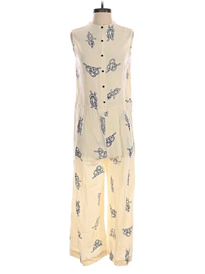 Pre-owned Asos Design Jumpsuit In Ivory