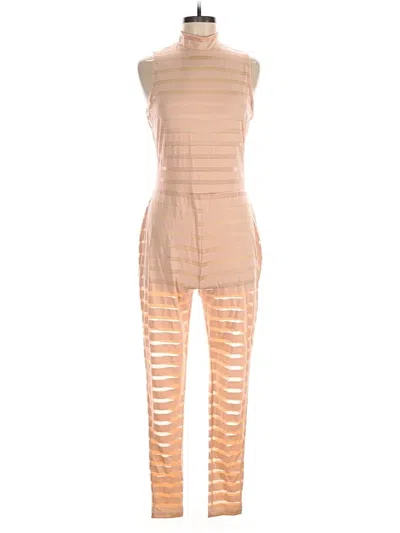 Pre-owned Asos Design Jumpsuit In Tan