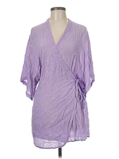Pre-owned Asos Design Kimono In Purple