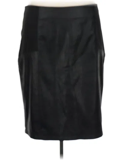 Pre-owned Asos Design Leather Skirt In Black