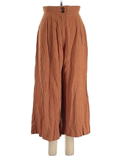 Pre-owned Asos Design Linen Pants In Brown