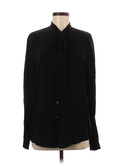Pre-owned Asos Design Long Sleeve Blouse In Black