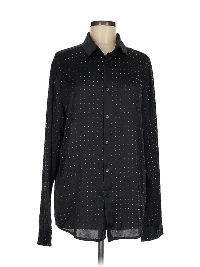 Pre-owned Asos Design Long Sleeve Blouse In Black