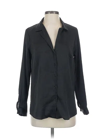 Pre-owned Asos Design Long Sleeve Blouse In Black