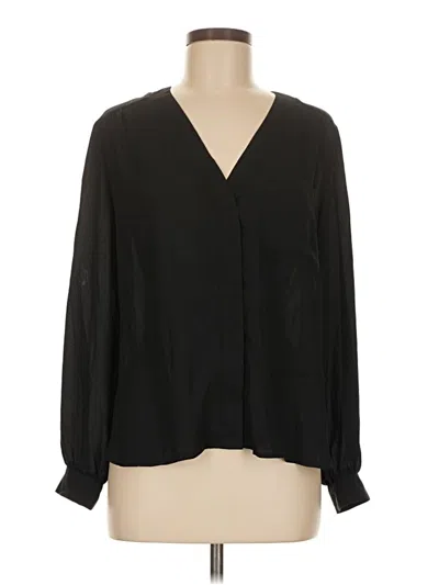 Pre-owned Asos Design Long Sleeve Blouse In Black