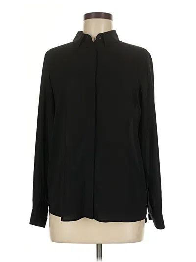 Pre-owned Asos Design Long Sleeve Blouse In Black