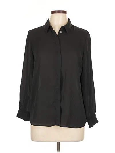 Pre-owned Asos Design Long Sleeve Blouse In Black