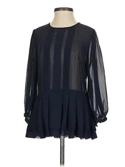 Pre-owned Asos Design Long Sleeve Blouse In Black