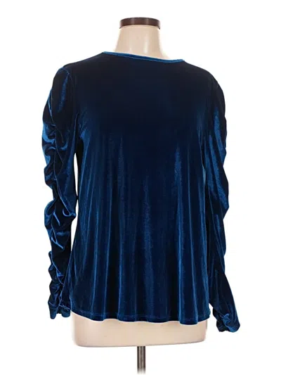 Pre-owned Asos Design Long Sleeve Blouse In Blue