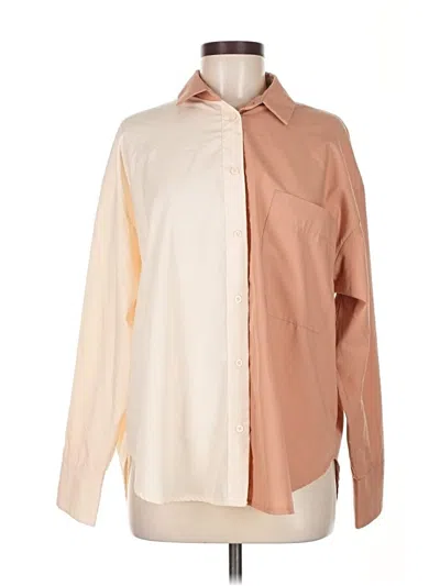 Pre-owned Asos Design Long Sleeve Blouse In Brown