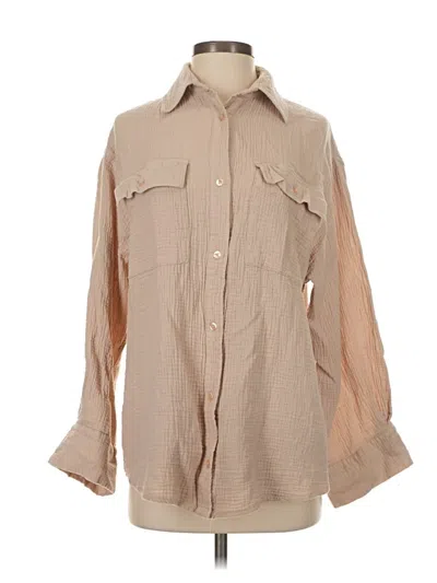 Pre-owned Asos Design Long Sleeve Blouse In Brown