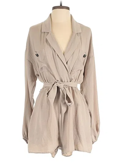 Pre-owned Asos Design Long Sleeve Blouse In Brown