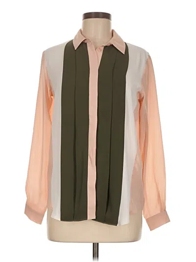 Pre-owned Asos Design Long Sleeve Blouse In Green