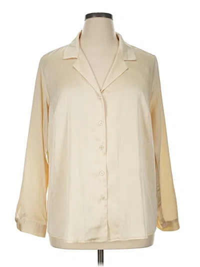 Pre-owned Asos Design Long Sleeve Blouse In Ivory